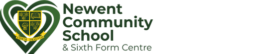 Newent Community School and Sixth Form Centre logo on a transparent background with dark font